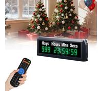 Ousmile Digital 999 Days Countdown Timer, Count Up/Down Clock with Remote, 12/24 Hour Real Time, Christmas Countdown Clock Large Display, Countdown Calendar for Retirement/Pregnancy/Birthday(Green)