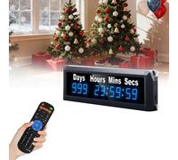Ousmile Digital 999 Days Countdown Timer, Count Up/Down Clock with Remote, 12/24 Hour Real Time, Christmas Countdown Clock Large Display, Countdown Calendar for Retirement/Pregnancy/Birthday(Blue)
