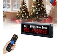 Ousmile Digital 999 Days Countdown Timer, Count Up/Down Clock with Remote, 12/24 Hour Real Time, Christmas Countdown Clock Large Display, Countdown Calendar for Retirement/Pregnancy/Birthday(Red)
