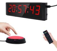 Ousmile Gym Clock, Gym Timer with Start/Stop Button, Interval Timer for Workout, 12/24H Digital Timer Stop Clock, Portable Stopwatch Countdown Clock with Remote, Gym Gifts Crossfit Timer for Home Gym