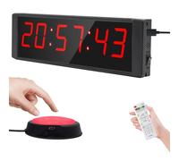 Ousmile Gym Clock, Gym Timer with Start/Stop Button, Interval Timer for Workout, 12/24H Digital Timer Stop Clock, Portable Stopwatch Countdown Clock with Remote, Gym Gifts Crossfit Timer for Home Gym
