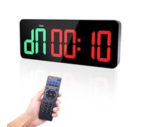 Ousmile Gym Timer Clock, Interval Timer for Workout, 3'' Countdown Timing with Stopwatch, 12/24H Large LED Digital Wall Clock with Remote, Countdown/Up, Fitness Time Tabata EMOM FGB for Home Garage