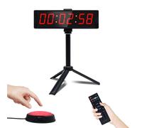 Ousmile Gym Timer, Gym Clock with Start/Stop Button, Interval Timer for Workout, 12/24H Digital Time Stop Clocks with Stand, Portable Stopwatch Countdown Clock with Remote, Fitness Time for Home Gym
