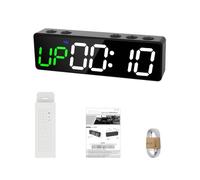 Ousmile Gym Timer Mini Portable, 28H Long Battery Life Small Magnetic Gym Clock, 12/24H Digital Interval Timer for Indoor Outdoor Workout, Rechargeable Stopwatch for Home/Gym/Garage/Board Game