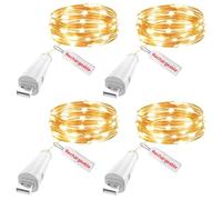 OUSMIN USB Rechargeable Fairy String Lights, 2m/7ft 20 LED Twinkle Lights - Battery Operated for Mason Jars Wedding Centerpieces Decor Table Decorations Christmas