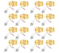 OUSMIN USB Rechargeable Fairy String Lights, 2m/7ft 20 LED Twinkle Lights - Battery Operated for Mason Jars Wedding Centerpieces Decor Table Decorations Christmas