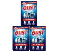 OUST 3 x 3 sachets (75ml) With Welari Thank You Card Oust All Purpose 10min Descaler Kettle Coffe Maker Iron Steamer Limescale Remover Cleaner (225ml) (3pack)