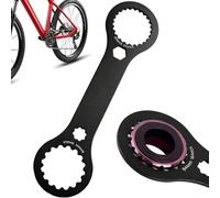OUSUWO 2-in-1 Aluminum Alloy Centerlock & Bottom Bracket Tool, Black Bike Repair for Disc Brake Crank