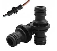Ousuwo 2 Pack Double-Sided Hose Connectors, 1/2 Inch Black Universal Garden Hose Couplings - Leak-Proof Quick Connect Fittings for Outdoor Watering, Lawn Care & Garden Irrigation Systems