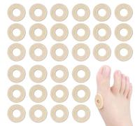 Ousuwo 30Pcs Corn Plasters, Self-Adhesive Latex Foam Pads & Anti-Friction Callus Cushions for Foot, Heel & Toe Pain Relief(Skin)