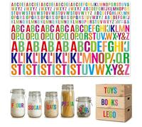 OUSUWO 900Pcs/ 5 Sheets Letter Stickers, Vinyl Alphabet Sticker Large Weatherproof Self-Adhesive Letters for Scrapbook Card Making DIY Decor(Colour)