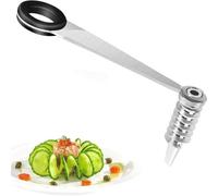Ousuwo Spiral Cutter, Stainless Steel Spiral Vegetable Slicer for Creative Salad Making, Easy-to-Use Spiralizer for Cucumbers, Carrots, Zucchini, Apples & Potatoes