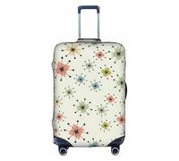 OUSXC Absctract Geometric Pattern Space Trolley Suitcase Protective Cover Is Suitable For Luggage Sizes Between 18-32 Inches, White, L