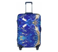 OUSXC Abstract Marble Stone Trolley Suitcase Protective Cover Is Suitable For Luggage Sizes Between 18-32 Inches, White, M