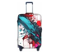 OUSXC Abstract Paint Splashes Trolley Suitcase Protective Cover Is Suitable For Luggage Sizes Between 18-32 Inches, White, M