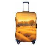 OUSXC Autumn Golden Grass Landscapes Trolley Suitcase Protective Cover Is Suitable For Luggage Sizes Between 18-32 Inches, White, L