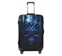 OUSXC Blue Stripe Stars Skull Trolley Suitcase Protective Cover Is Suitable For Luggage Sizes Between 18-32 Inches, White, XL
