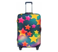 OUSXC Colorful Rainbow Stars Trolley Suitcase Protective Cover Is Suitable For Luggage Sizes Between 18-32 Inches, White, M