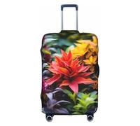 OUSXC Colorful Succulent 1 Trolley Suitcase Protective Cover Is Suitable For Luggage Sizes Between 18-32 Inches, White, XL