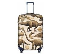 OUSXC Dinosaur Fossils02 Trolley Suitcase Protective Cover Is Suitable For Luggage Sizes Between 18-32 Inches, White, M