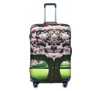 OUSXC Floral Ivy Blossoms Tree Trolley Suitcase Protective Cover Is Suitable For Luggage Sizes Between 18-32 Inches, White, L