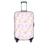 OUSXC Hand Painted Dragonfly Trolley Suitcase Protective Cover Is Suitable For Luggage Sizes Between 18-32 Inches, White, S