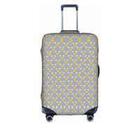 OUSXC Lion Lions Head Lion Kids Blue Trolley Suitcase Protective Cover Is Suitable For Luggage Sizes Between 18-32 Inches, White, L