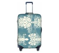 OUSXC Luxury Cute Leaves Trolley Suitcase Protective Cover Is Suitable For Luggage Sizes Between 18-32 Inches, White, S