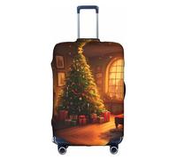 OUSXC Merry Christmas Trolley Suitcase Protective Cover Is Suitable For Luggage Sizes Between 18-32 Inches, White, L