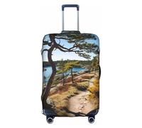 OUSXC Norway Islands Trolley Suitcase Protective Cover Is Suitable For Luggage Sizes Between 18-32 Inches, White, XL