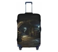 OUSXC Old Crypt Trolley Suitcase Protective Cover Is Suitable For Luggage Sizes Between 18-32 Inches, White, M