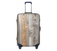 OUSXC Old Wooden Board Trolley Suitcase Protective Cover Is Suitable For Luggage Sizes Between 18-32 Inches, White, XL