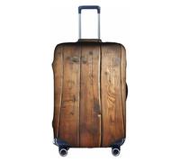 OUSXC Planks Weathered Old Look Trolley Suitcase Protective Cover Is Suitable For Luggage Sizes Between 18-32 Inches, White, XL