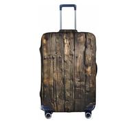 OUSXC Planks Weathered Old Look Trolley Suitcase Protective Cover Is Suitable For Luggage Sizes Between 18-32 Inches, White, M