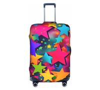 OUSXC Rainbow Stars Trolley Suitcase Protective Cover Is Suitable For Luggage Sizes Between 18-32 Inches, White, XL
