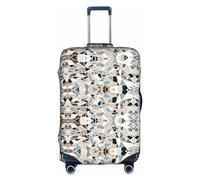 OUSXC Rose Gold Marble Trolley Suitcase Protective Cover Is Suitable For Luggage Sizes Between 18-32 Inches, White, M