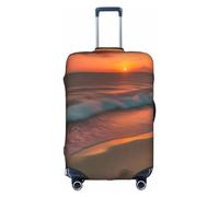 OUSXC Sunset At The Beach Trolley Suitcase Protective Cover Is Suitable For Luggage Sizes Between 18-32 Inches, White, XL