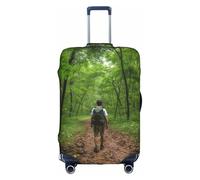 OUSXC Tropical Wilderness Jungle Trolley Suitcase Protective Cover Is Suitable For Luggage Sizes Between 18-32 Inches, White, L