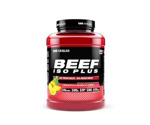 OUT ANGLED Beef Iso Plus, Beef Protein Isolate Powder, High Protein, Zero Fat and Sugar | 1.8kg 60 Servings | Paleo and Keto Friendly, Dairy/Gluten Free (1.8kg, Pineapple and Orange) - Made in the UK