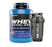 Out Angled Whey Protein Powder, Whey Excel Pro, Chocolate Flavour 2kg, High Protein Supplement with Whey Protein Isolate for Muscle Recovery and Muscle Growth