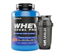 Out Angled Whey Protein Powder, Whey Excel Pro, Strawberry Flavour 2kg, High Protein with Whey Protein Isolate for Muscle Recovery