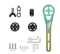 Out Front Bicycle Computer Mount Extension Bracket, Multifunction Bike Mount, For Garmin, Action Cameras & Flashlight, CNC-Machined Alloy(green)
