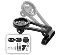 Out Front Bike Computer Mount, Angle Adjustable - Quick Release GoPro Adapter & Light Holder - Securely Mounts Garmin, Wahoo, Bryton, Cateye GPS, GoPro