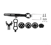 Out Front Bike Computer Mount, Bicycle Computer Mount Aluminum Alloy Holder With Light Stand For Garmin For Bryton For Wahoo For Cateye(B)