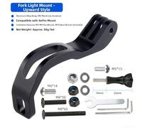 Out-Front Light Mounting Bracket, 88×52 mm Aluminum Alloy Folding Bike Light Mount for Cycling Accessories, Install, Positioning, &(B)