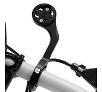 Out Front Mount for Garmin Edge Explore, Lightweight Aluminum Alloy Bicycle GPS Computer Mounts, Flashlight and Action Camera Extended Install, Combo Compatible with Bryton, Wahoo, and CATEYE Black
