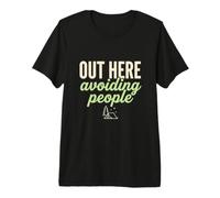 Out Here Avoiding People Funny Introvert Camping Gift Premium T-Shirt