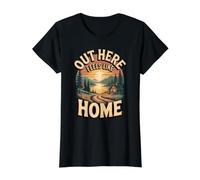 Out Here Feels Like Home Value Graphic T-Shirt, Women, Black, S