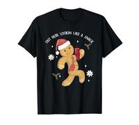 Out Here Looking Like a Snack, Gingerbread Man Christmas T-Shirt