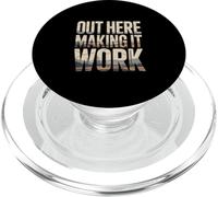 Out Here Making It Work Blue Collar Mindset PopSockets PopGrip for MagSafe